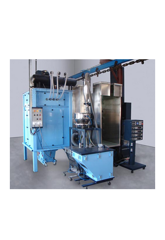 Cartridge recovery powder spray booth